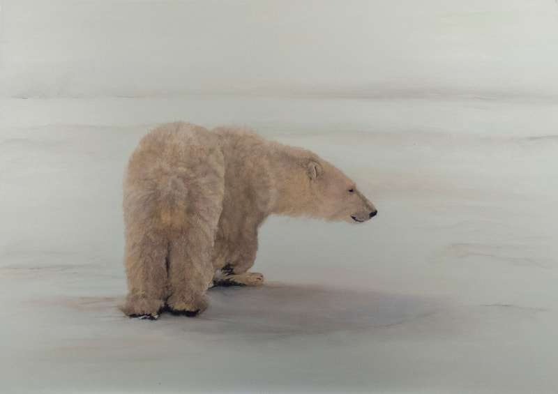 Waiting for Pack Ice I, 2019 (Oil on Board, 59.5cm x 84.5cm)