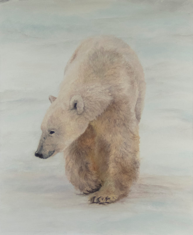 Waiting for Pack Ice II, 2019 (Oil on Board, 56cm x 46cm)